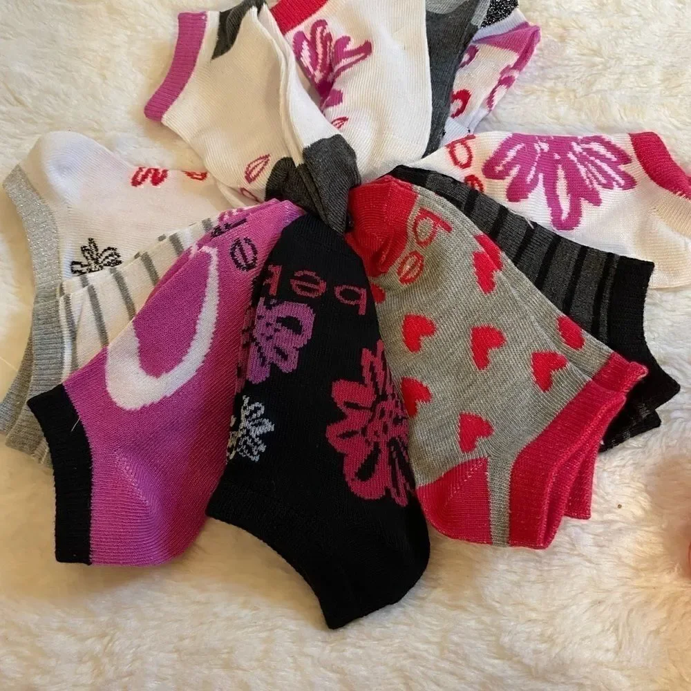 🎀BeBe Girls 10 pack Sport Socks Size : 7-10